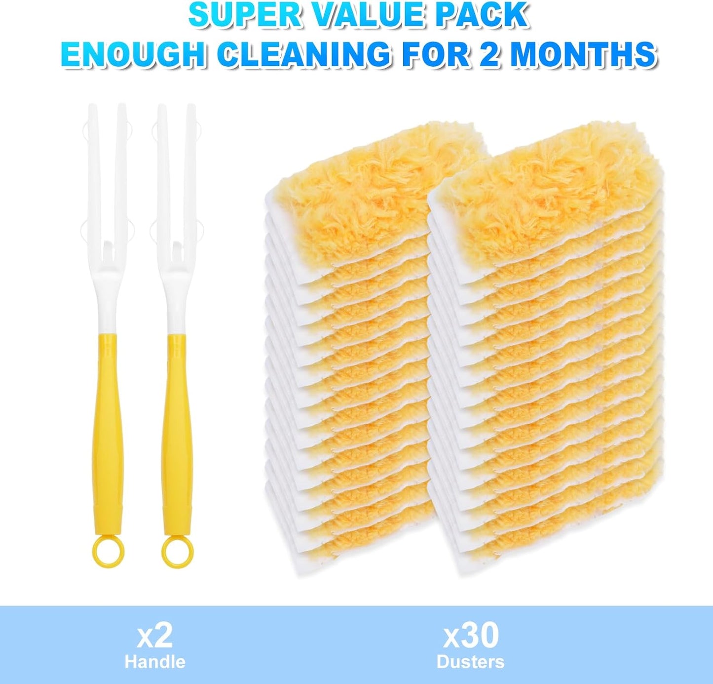 20 Count Duster Refill Compatible with Swiffer Hand Duster, Lavender Flavor Disposable Heavy Duty Duster Refills, Dusters Refills for Cleaning, Blinds & Ceiling Fan (Handle is Not Included)