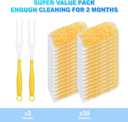 20 Count Duster Refill Compatible with Swiffer Hand Duster, Lavender Flavor Disposable Heavy Duty Duster Refills, Dusters Refills for Cleaning, Blinds & Ceiling Fan (Handle is Not Included)
