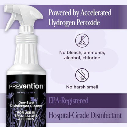 Prevention Ready-To-Use Disinfectant Cleaner – Surface Disinfecting & Cleaning Solution for Salons, Spas, Clinics – Hospital Grade, Gallon Refill – 1 Gallon (1 Pack)