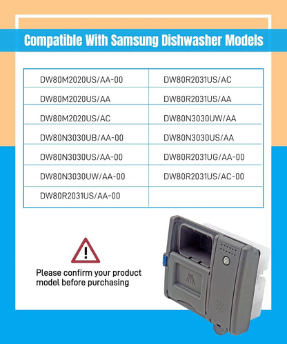 DD81-02202A Dishwasher Rinse-Aid soap Dispenser Parts,DD81-02628A Detergent & Rinse Aid Dispenser Replacement for Samsung Dishwasher,DW80M2020US,DW80R2031US,DW80N3030US/UW/UB