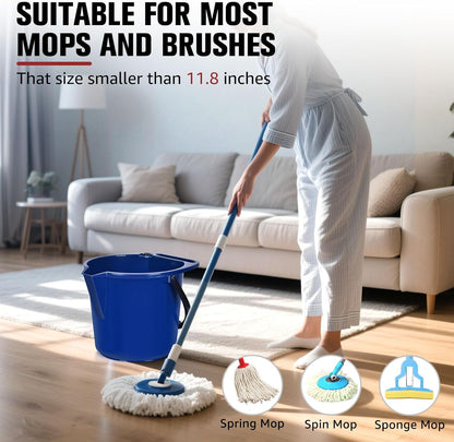 Matthew Cleaning 4.2 Gallon Mop Bucket, Heavy Duty Plastic Cleaning Bucket with Built-in Pour Spout, Mop Holder and Comfort Grip Handle, House and Commercial Cleaning Supplies, 1 Pack Black