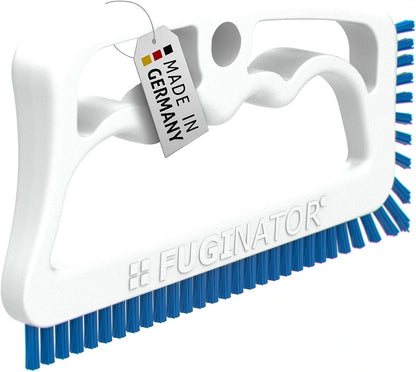 Fuginator Scrub Brush for Tile and Grout: Stiff Nylon Bristle Scrubbing Brush - Bathtub and Shower Scrubber for Floor Joints and Tile Seams - Cleaning Brush (Orange/Blue)