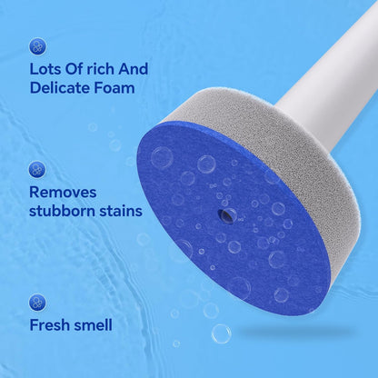 LFBEAR Disposable Toilet Brush Wand, Wall Mounted Toilet Cleaner Kit with Holder, 18 Refills Replacement Heads for Bathroom Cleaning