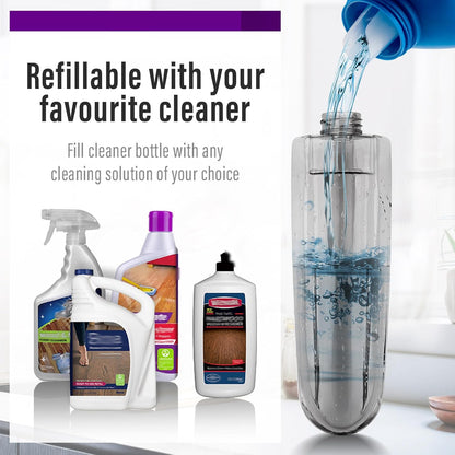 Mops for Floor Cleaning Wet Spray Mop with 14 oz Refillable Bottle and 2 Washable Microfiber Pads Home or Commercial Use Dry Wet Flat Mop for Hardwood Laminate Wood Ceramic