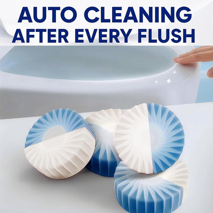 Automatic Toilet Bowl Cleaner Tablets, 10 Pack Long-Lasting Toilet Tank Cleaner for Bathroom, Blue Water Freshener, Prevents Stains & Odor, Safe for All Toilets - 10 Pack (Pink+Blue)