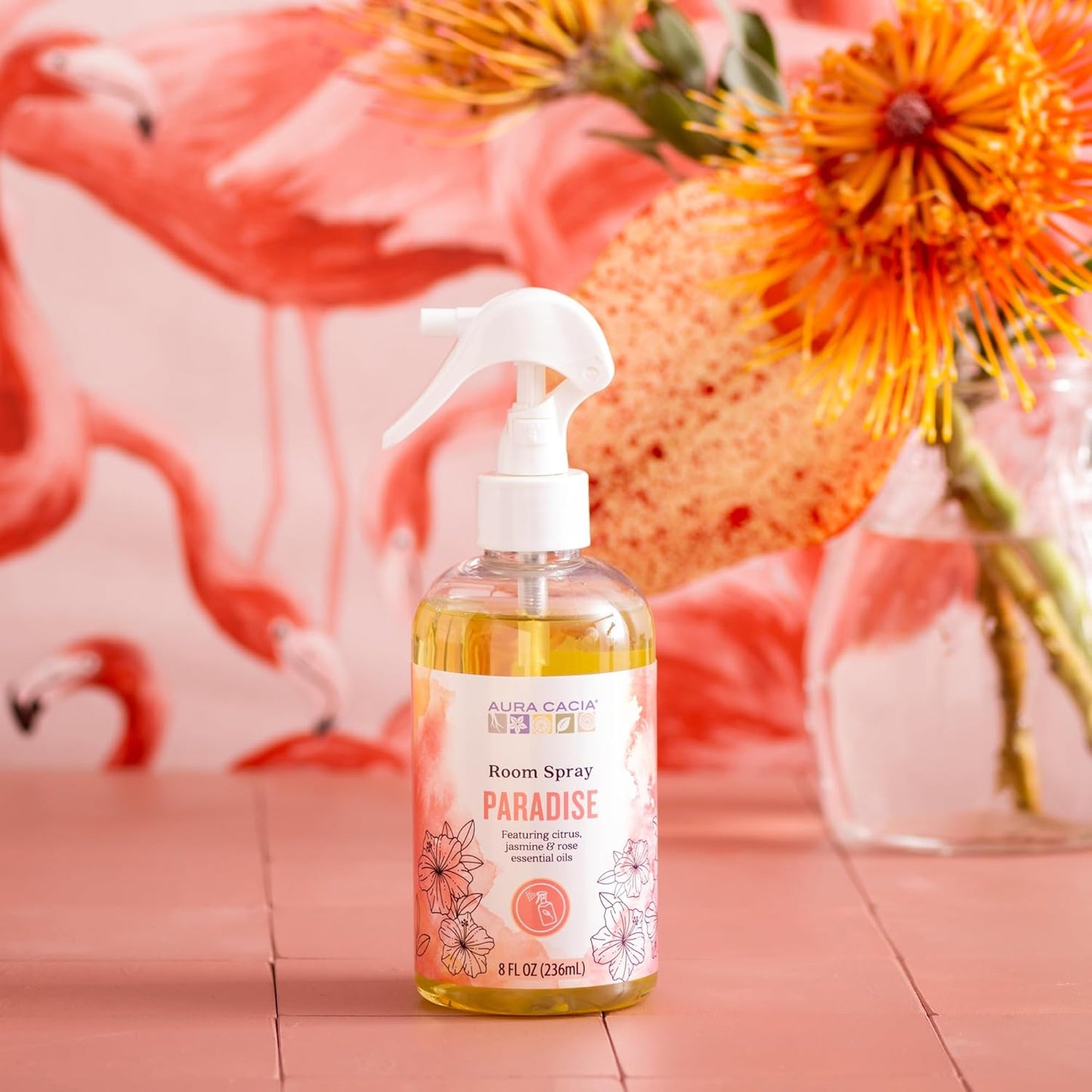 Aura Cacia Fresh Floral Room Spray 8 Fl. oz. - Light Aroma, No Synthetic Fragrances