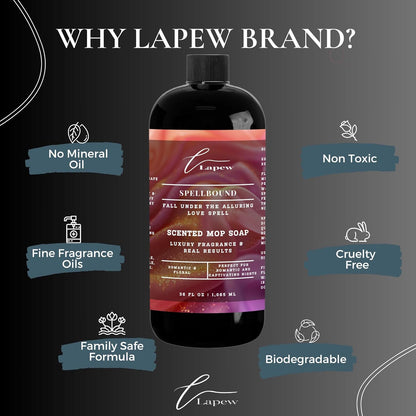 Lapew Black Sea Scented Cleaning Bundle | Carpet Deodorizer Powder (16 oz) & Mop Soap Concentrate (36 oz) | Pet-Friendly Odor Eliminator - Colors A