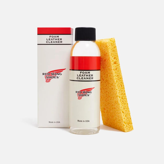 Red Wing Shoes Foam Leather Cleaner, Leather Cleaner with Sponge, 4 fl oz