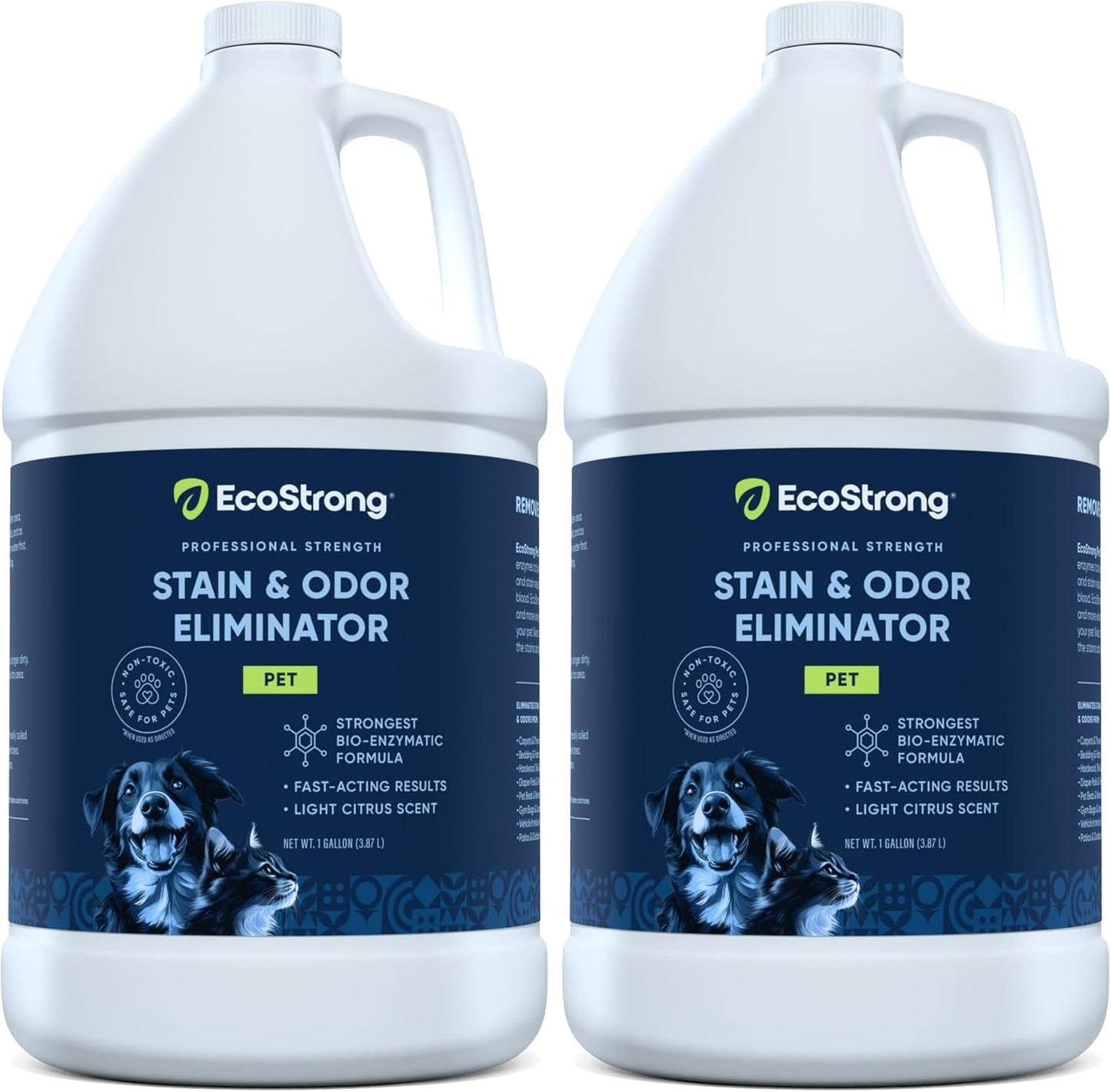 Eco Strong Pet Stain and Odor Remover - Cat Urine Enzyme Cleaner Destroyer, Urine Destroyer for Dogs, Pet Urine Enzyme Cleaner - 128 Oz