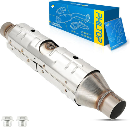 PHILTOP Left and Right Catalytic Converter Replacement For 2005-2010 300 2.7/3.5L V6 RWD, 2006-2010 Charger 2.7/3.5L V6 RWD, 2005-2008 Magnum 2.7/3.5L V6 RWD Replace 55434, 55433 (EPA Compliant) - Colors A