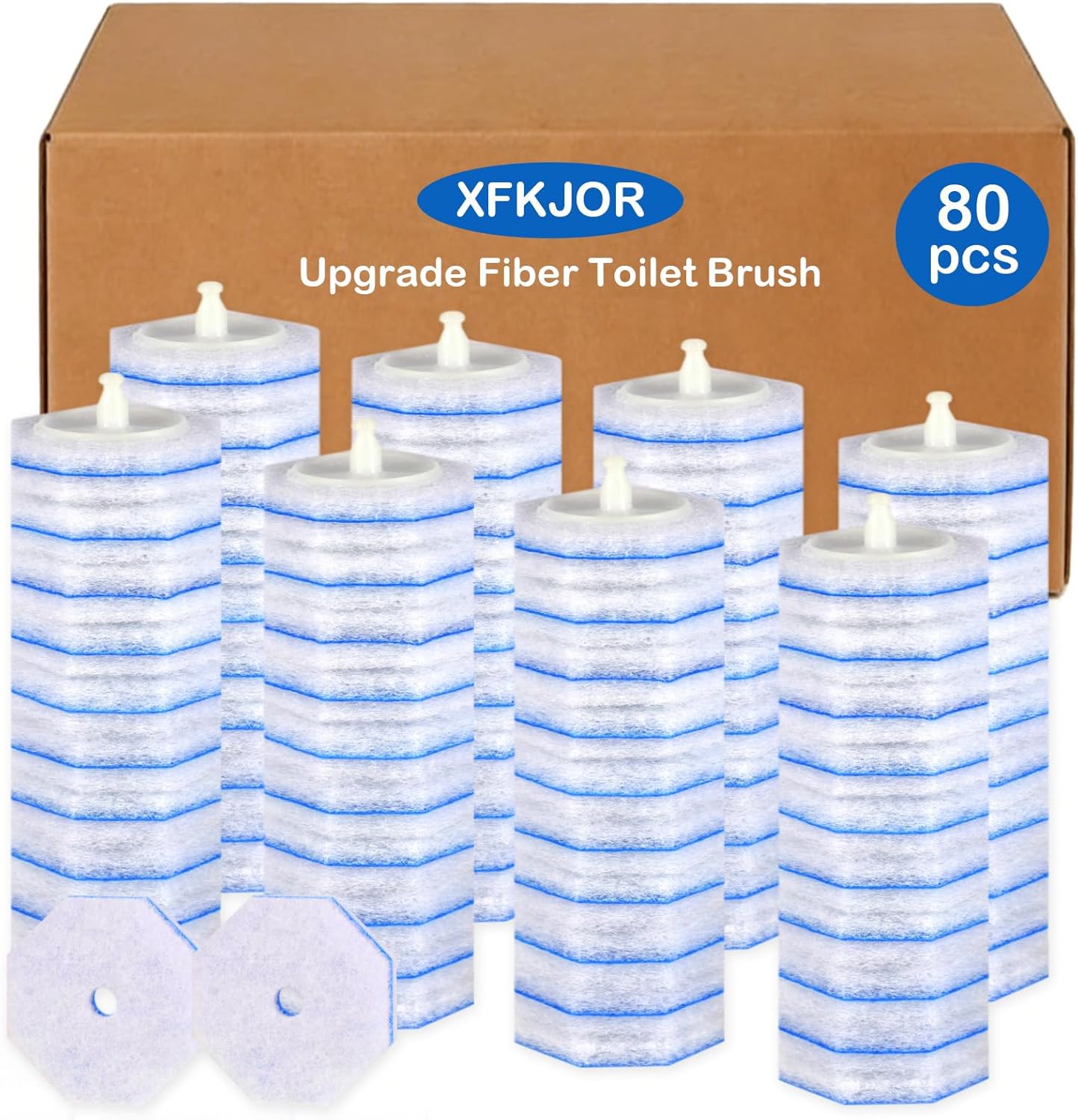 100 Count Toilet Wand Refills for Clorox Toilet Wand - Upgrade 3-Layer Thickened Toilet Brush, Replacement Heads for Clorox Toilet Wand Refills, 5X Cleaning Power | No Falling Apart