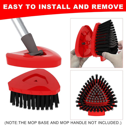 2 Pack Upgrade Scrub Brush Replace Heads Compatible with O Cedar EasyWring 1 Tank Spin Mop,Mop Replacement Scrubber Head Brush,Floor Cleaning Brush,More Layers of Bristles for Bathroom, Deck, Kitchen