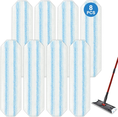 Mop Pads Replacements Compatible with O Cedar H2prO Flat Mop System Microfiber Mop Replacement Heads for O-Cedar/Vileda H2prO Flat Floor Mop, Washable & Reusable Pad Refills for Deep Cleaning, 4 Pack