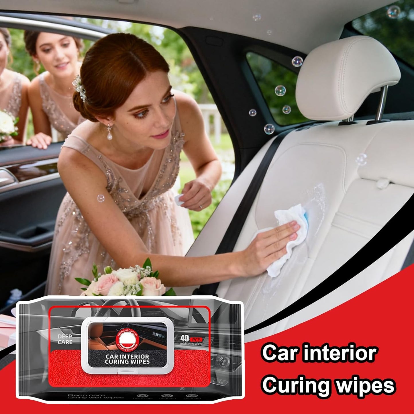 Vehicle Cleaning Wipes - Long-Lasting Multifunctional Wet Cloth, Glass and Oil Film | Automotive Trailer RV Sedan Pickup Bike Tractor Truck Dashboard Interior Exterior Maintenance