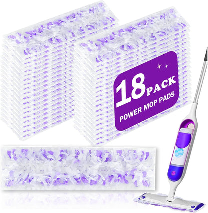 50 Pack Disposable PowerMop Refill Pads for Swiffer Power Mop - 5X Cleaning Power Mop Pads, Compatible with Swiffer Wet Pads Refill, 12 Layers Thickened Durable | Heavy-Duty Absorbent