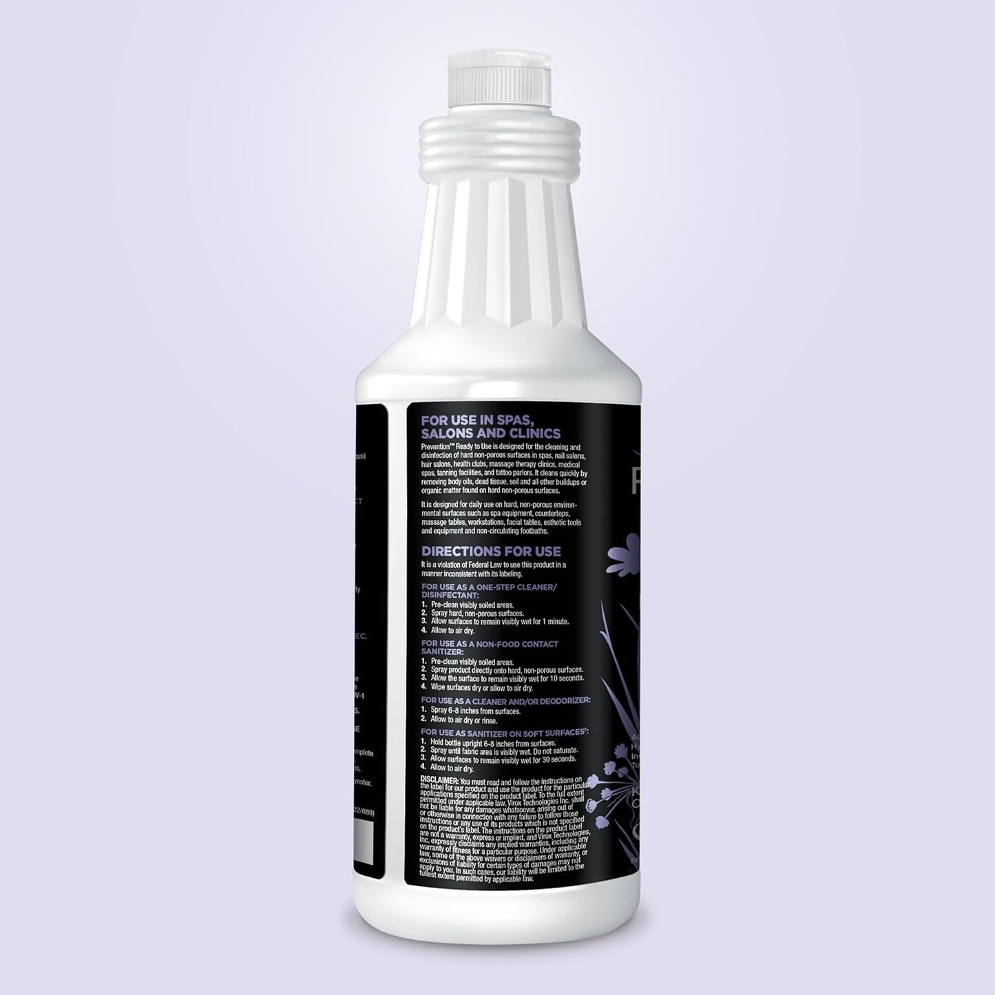 Prevention Ready-To-Use Disinfectant Cleaner – Surface Disinfecting & Cleaning Solution for Salons, Spas, Clinics – Hospital Grade, Gallon Refill – 1 Gallon (1 Pack)
