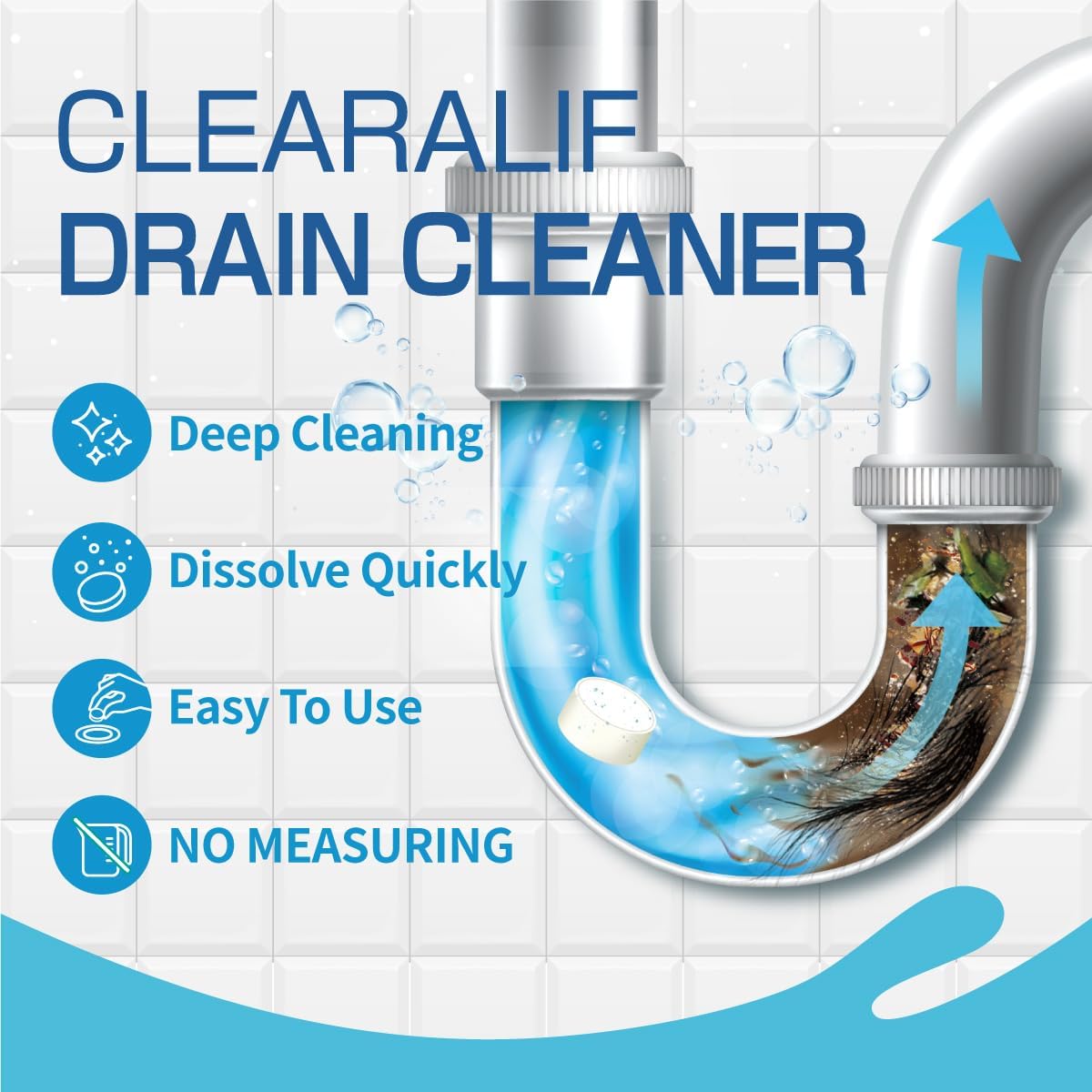 Drain Clog Remover and Cleaner, 16 Pack, Unscented,