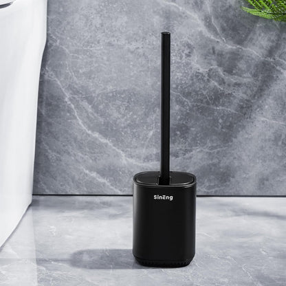 Toilet Brush Holder Set Toilet Bowl Brush Stainless Steel Automatic Open lid Toilet Bowl Cleaner Brush with Durable Bristle Head Toilet Cleaning Brush for Bathroom