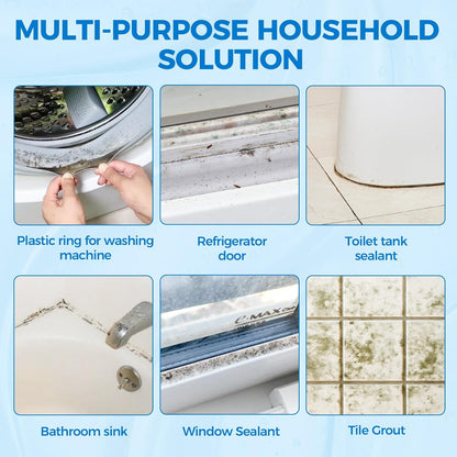 Mold Stain Remover Gel, Heavy Duty Washing Machine Cleaner, Multifunctional Stain Remover, Use on Home Sink,Toilet, Washing Machine, Seal Bathroom, Tile Grout Stains (8 Fl oz)