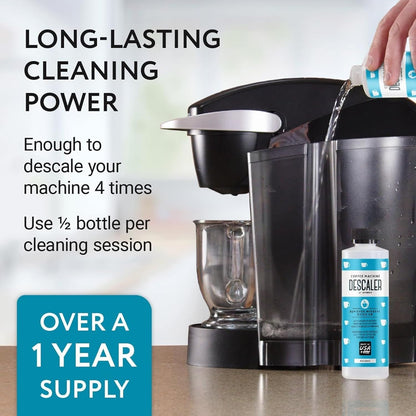 IMPRESA Coffee Machine Descaler (2 Uses Per Bottle) - Made in the USA - Universal Descaling Solution, Compatible with Nespresso, Delonghi and All Single Use Coffee and Espresso Machines