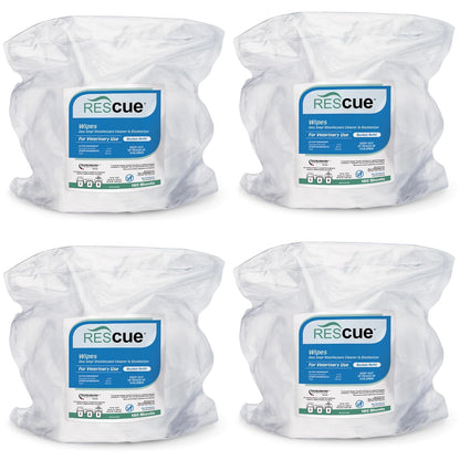 REScue One-Step Disinfectant Cleaner & Deodorizer Wipes for Vet Use – Cleaner for Kennels, Litter Boxes, Vet Offices, Pet Grooming Surfaces, Pet Items – Wipes Canister, 160-Count (Pack of 1)