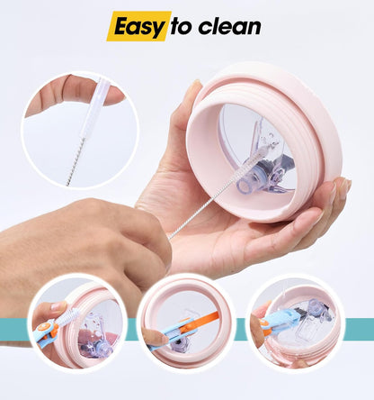 40 Oz Tumbler Flip Straw Lid Compatible with Stanley Quencher Cup, Anti Spill Replacement Cup Covers, Durable Silicone Leak Proof Lids with Cleaning Brush Set for Travel Storage