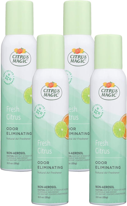 Citrus Magic Natural Odor Eliminating Air Freshener Spray, Fresh Citrus, 3-Ounce