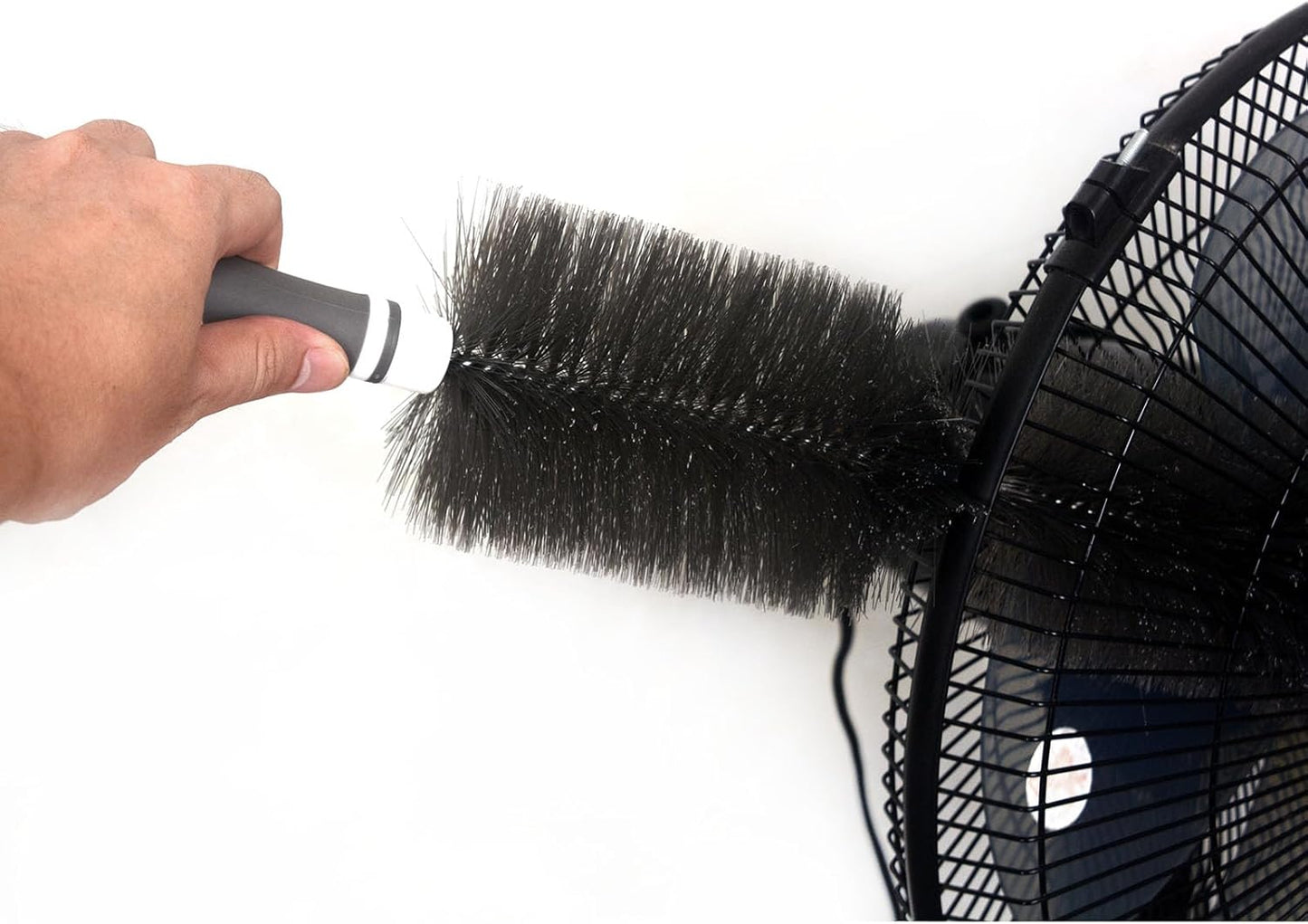 Fan Duster Cleaner Brush (Non-Disassembly Clean), Bendable Cleaning Brush for Tower/Floor/Oscillating Fans/Blind Shutter/Vent/Curtain, Multifunctional Cleaning Brush (Gray)