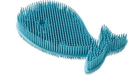 Fox Run Silicone Dish Scrubbers, Set of 6 Multi-Purpose Reusable Cleaning Brushes, Safe for Non-Stick, Blue, Cyan, and Light Purple