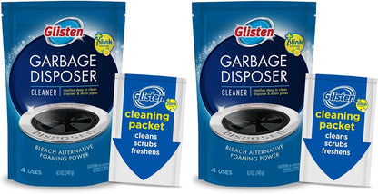 Glisten Garbage Disposer Cleaner, Lemon, 4.9 Oz, 4 Count (Pack of 2)