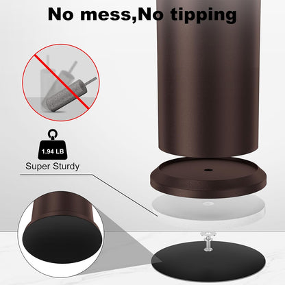 Stain Nickel Toilet Brush and Holder，Extra Long Handled Toilet Brush for Bathroom，Stainless Steel Heavy Duty Toilet Bowl Brush,Removable Inner Bowl,Deep Cleaning Dense Bristles Brush -Space Saving