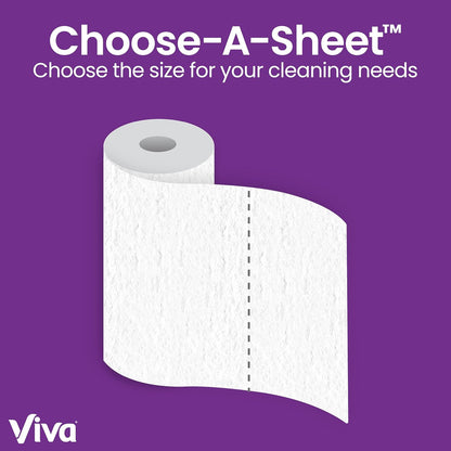 Viva Signature Cloth Paper Towels, Task Size, 8 Family Triple Rolls, 141 Sheets per Roll (Packaging May Vary)