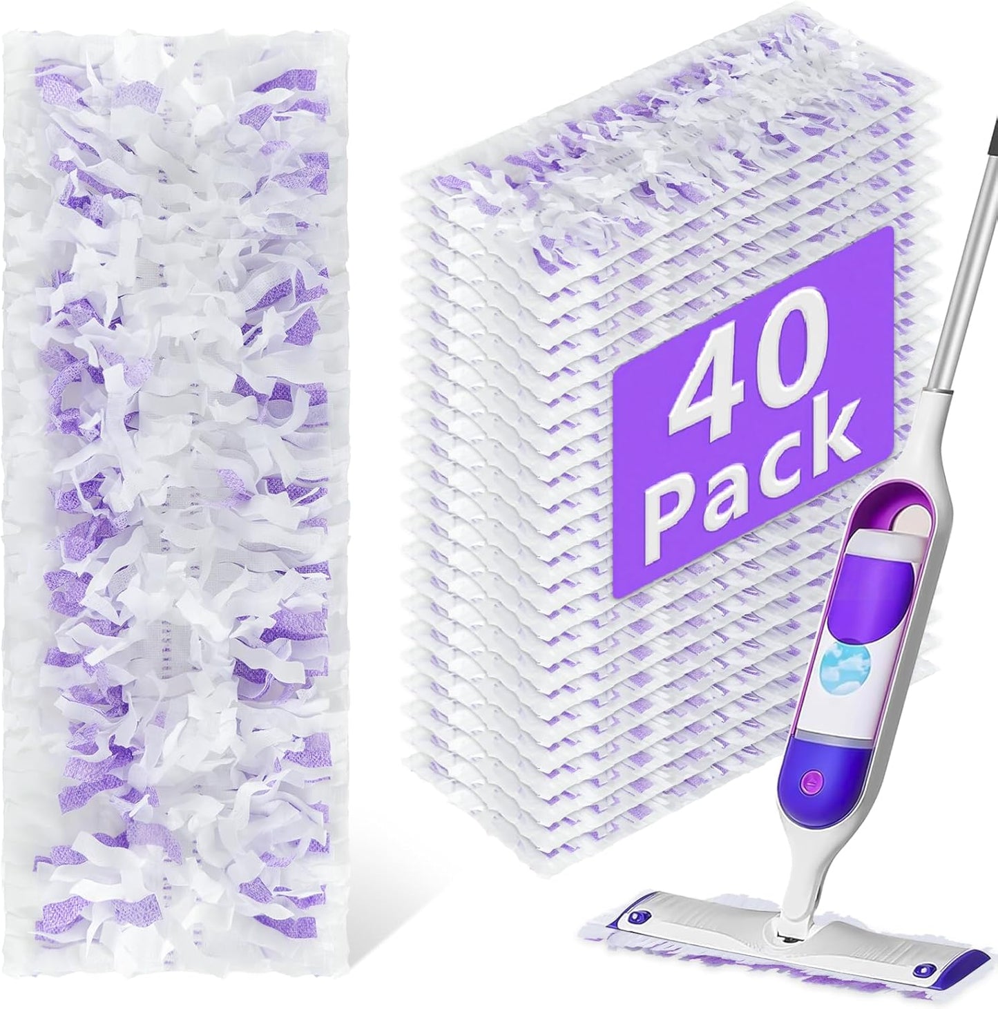 24 Pack Power Mop Refills Pads for Swiffer PowerMop，Swifter Wet Pads Refill for Swiffer,Unscented&Thickened Mopping Pads Replacement Pads for Multi-Surface &Wood Floor Cleaning