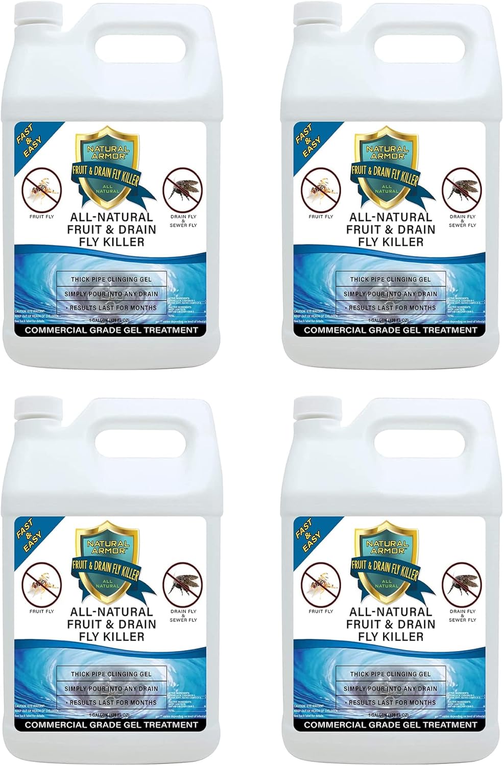 Fruit Fly & Drain Fly Killer - Commercial Gel Treatment – Eliminates Fly & Gnat Infestations - 1 Gallon