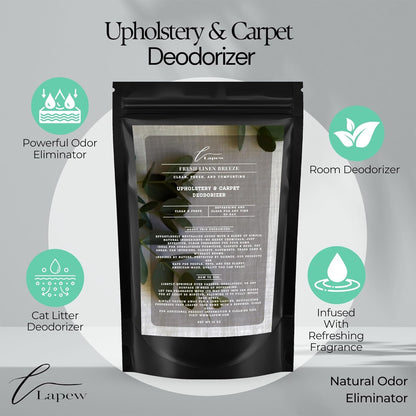 Lapew Black Sea Scented Cleaning Bundle | Carpet Deodorizer Powder (16 oz) & Mop Soap Concentrate (36 oz) | Pet-Friendly Odor Eliminator - Colors B