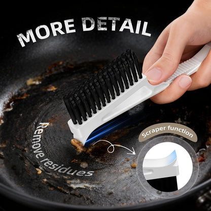 CLEANGOR Grout Cleaner Brush V Shape, Stiff Grout Cleaning Brushes for Tile Floor,Magic Brush, Bathroom Accessory, Cleaning Tools, Grout Scrub Brush Set for Shower, Bathroom, Kitchen, Household Use