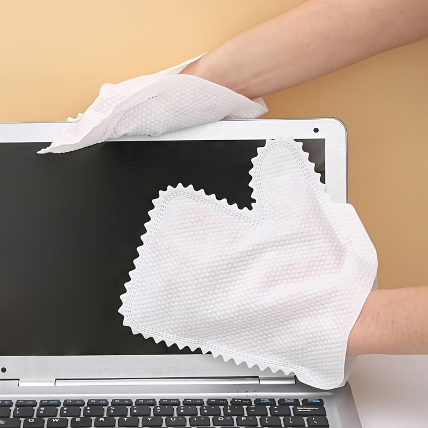 10 Pack Microfiber Dusting Gloves, Reusable Multi-purpose Cleaning Mitts for Housework, Scratch-Free Hand Duster for Blinds, Furniture, Car Interior and Windows, Dry & Wet Dual Use, White