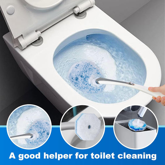 50Pcs Disposable Toilet Brush Refills, Compatible with Most Toilet Brushes for Easy Bathroom Cleaning - Disposable Bowl Cleansing Wand Heads