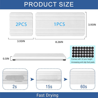 3PCS Water Absorbing Stone Tray, Fast Drying Stone Sink Tray, Stones Soap Trays, Water Absorbent Diatomite Trays, Diatomite Coasters for Kitchen Sink Bathroom Counter, Hand Soap Dish & Holders