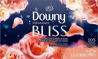 Downy Calm Mega Dryer Sheets, Large Fabric Softener Sheets for Laundry , Static Guard & Softness Boost, Laundry Dryer and Fabric Sheets, 180 Count