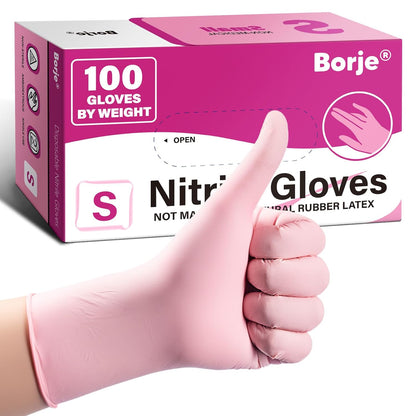 Borje Nitrile Gloves Large, 100 Count Disposable Gloves, Black, Latex-Free Powder-Free, Medical Exam, Food Safe, Cleaning, Cooking