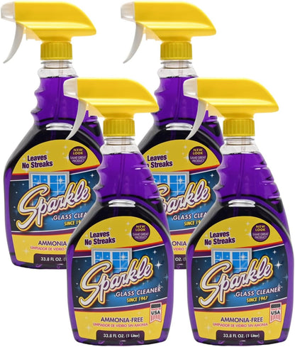 Sparkle Glass Cleaner, Ammonia-free, 33.8 oz. (Pack of 1)