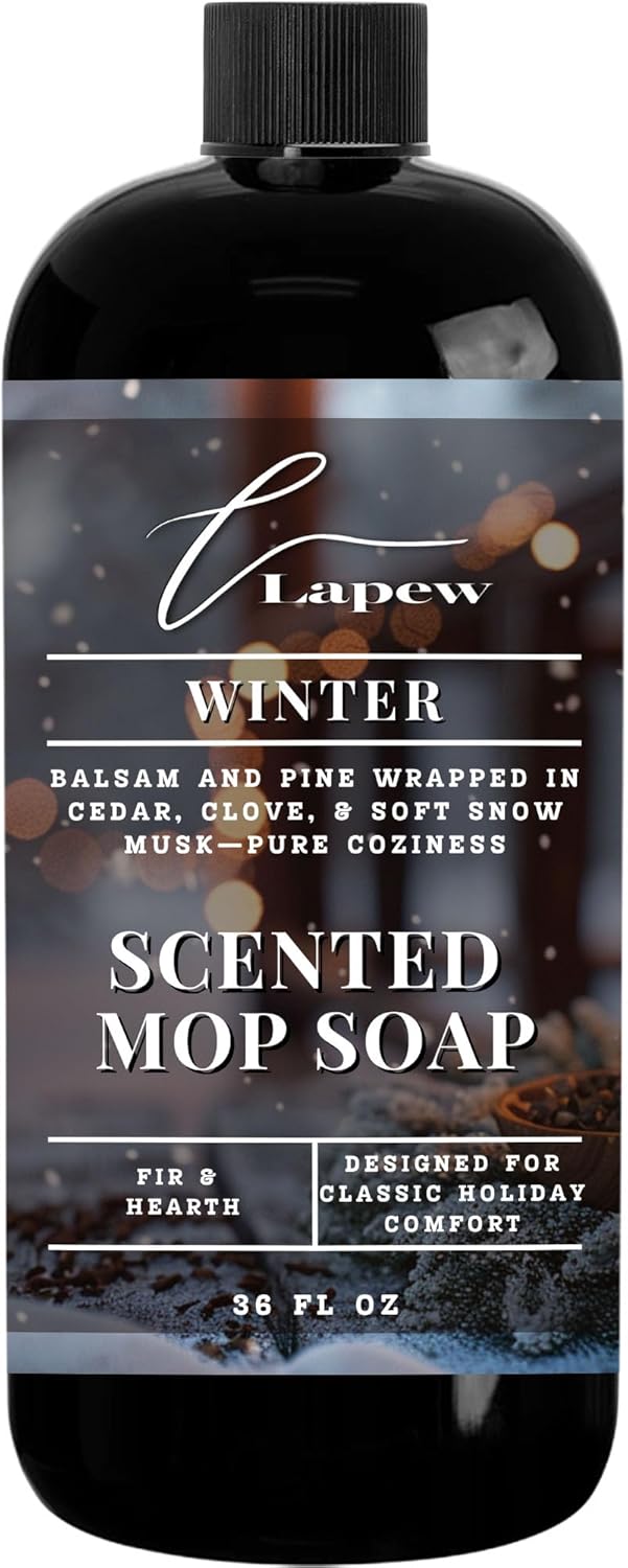 Lapew Santal Scented Mop Soap - Luxury Floor Cleaner Concentrate for Mopping Tile, Laminate, Vinyl & Hardwood | Streak-Free, Low-Foam | 36 oz - Colors A