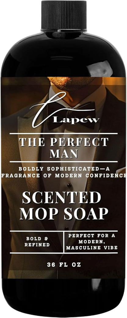 Lapew Baccarat Scented Mop Soap - Luxury Floor Cleaner Concentrate for Mopping Tile, Laminate, Vinyl & Hardwood | Streak-Free, Low-Foam | 36 oz - Colors C