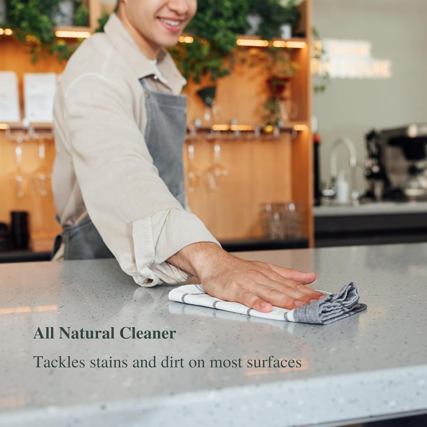 Natural All Surface Multi-Purpose Cleaning Spray - Made in the USA with Lavender Hydrosol, Lemon & Eucalyptus Essential Oils, Ideal for Kitchen, Bathroom, Windows, Stainless Steel Surfaces, 18.5oz