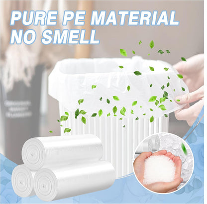 Small Trash Bags 2.6 Gallon-108 Count Leakage-Proof Strong, Small Mini Garbage Bags for Bathroom, Bedroom, Office, White Small Trash Can Liners