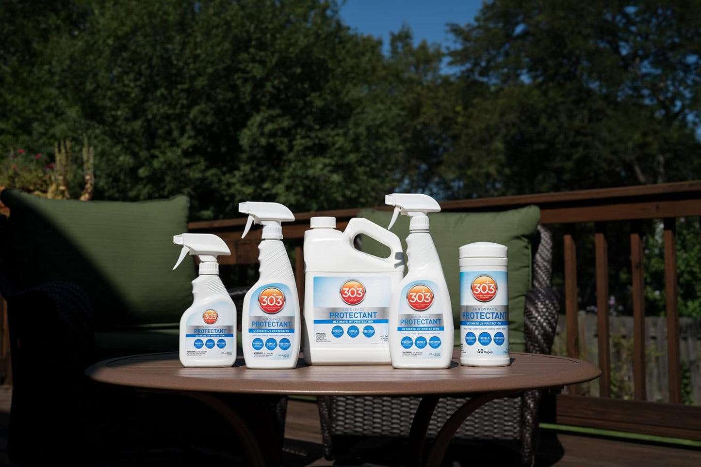 303 Products (30308CSR) UV Protectant Spray for Vinyl, Plastic, Rubber, Fiberglass, Leather & More – Dust and Dirt Repellant - Non-Toxic, Matte Finish, 16 Fl. oz., White