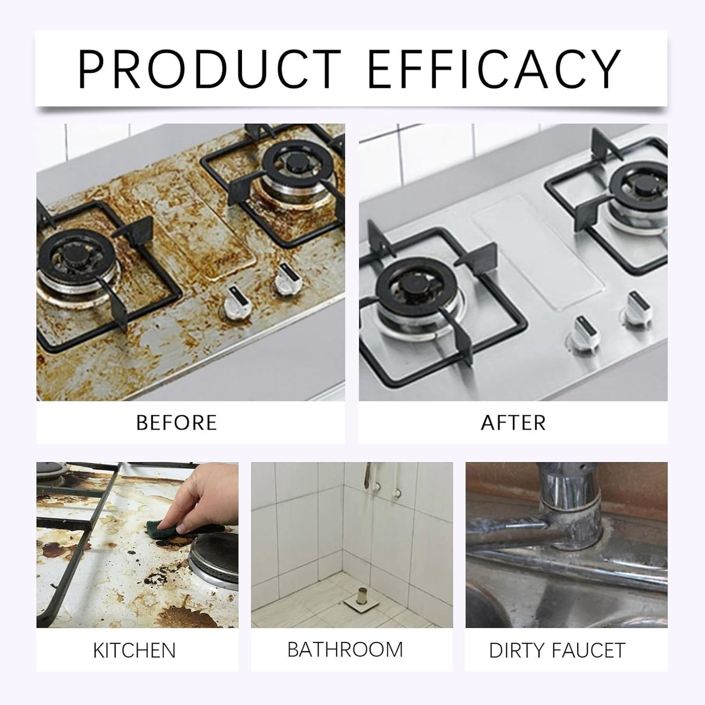 Spray Oven Cleaner, Multi-Purpose Cleaning System, Multi-Surface Cleaning Spray with Concentrated Tablets for Grill, Kitchen, Bathroom, Home (12pcs)