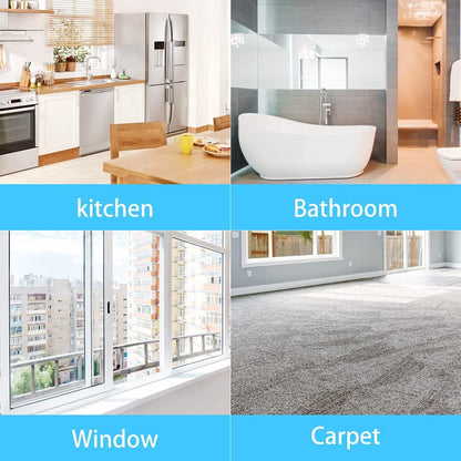 Push Broom Pet Hair Removal Broom with Squeegee, Soft Silicone Bristle Broom with 47" Adjustable Long Handle, Non Scratch Carpet Sweeper Brush for Cat/Dog Hair Hardwood Tile Windows