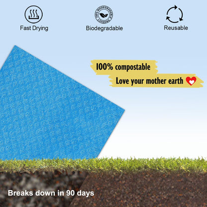 MoLKENE Swedish Dish Cloths - 10 Pack Reusable Kitchen Dishcloths - Ultra Absorbent Dish Towels for Washing Dishes - Cellulose Sponge Cloth Cleaning Rag - Assorted